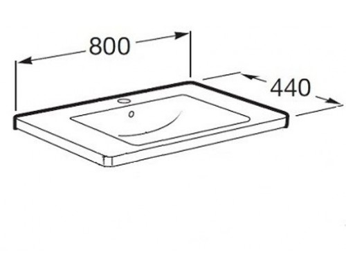 327470000 Gap раковина мебельная 80х44 ГРУЗИТЬ ТОЛЬКО С МЕБЕЛЬЮ 327470000