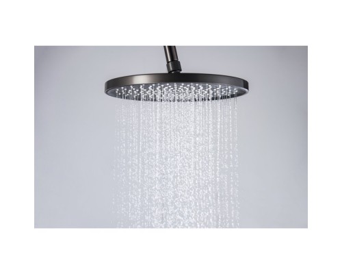 AQ2740BGM ЛУГАНО душевая система (смеситель для ванны) 255 мм, оружейная сталь (шлиф. черный хром) AQ2740BGM