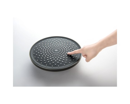 AQ2740BGM ЛУГАНО душевая система (смеситель для ванны) 255 мм, оружейная сталь (шлиф. черный хром) AQ2740BGM