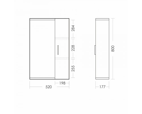 ИДЕАЛ-01 Зеркало 520х820х176, бел IDLSAMR56019W1