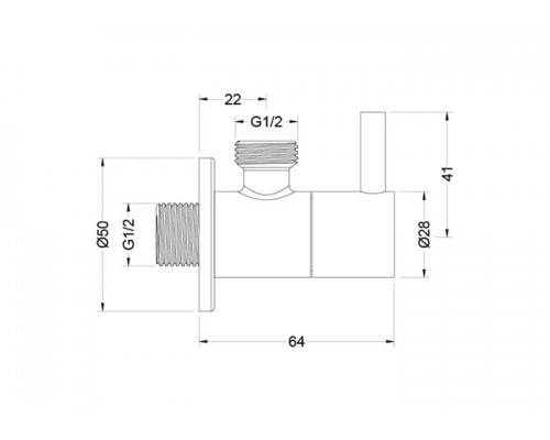 AQ2452MB угловой переходник, матовый черный AQ2452MB
