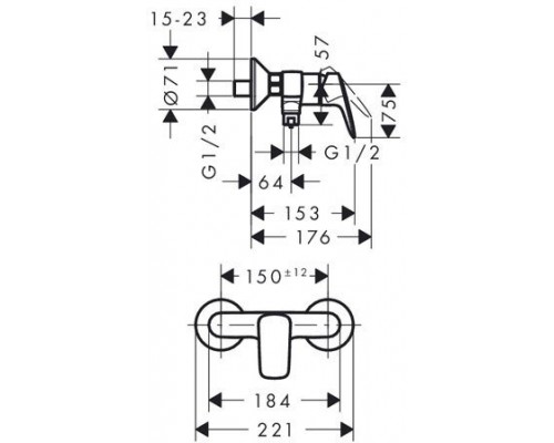 71600000 HG Logis смеситель для душа 71600000