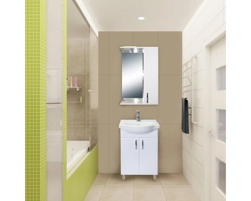 ИДЕАЛ Тумба напольная 520х820х330, бел (подходит умывальник мебельный Реал 56) IDLSACW56013F1