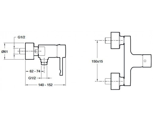 E45533-CP CUFF смеситель для душа E45533-CP