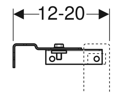 458.149.21.1 Инсталляция Geberit Duofix для подвесного унитаза, 112 см, со смывным бачком Delta 12 см, смывная клавиша Delta01, крепёж к стене, Хром 458.149.21.1