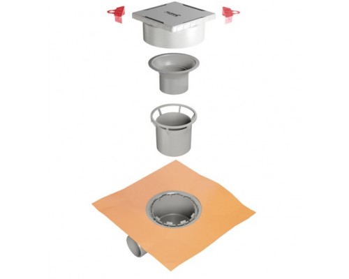 Точечный слив воды 10х10 см Huppe Master S матовый черный 47H002600000MS05