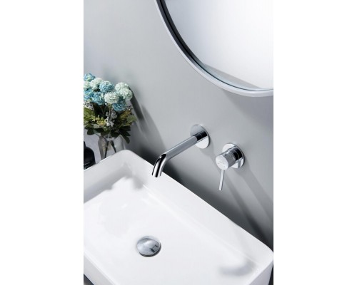 AQ1313CR ЕВРОПА смеситель для раковины настенный 2 отв. (внешняя и скрытая часть) AQ1313CR