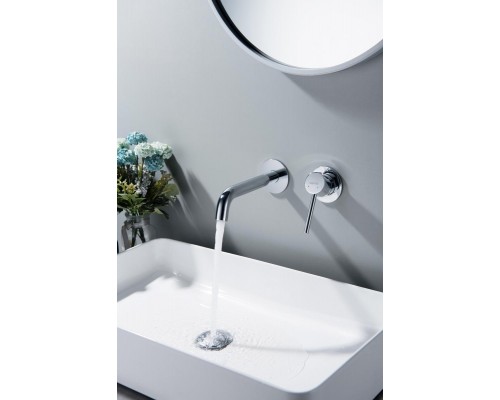 AQ1313CR ЕВРОПА смеситель для раковины настенный 2 отв. (внешняя и скрытая часть) AQ1313CR