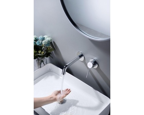 AQ1313CR ЕВРОПА смеситель для раковины настенный 2 отв. (внешняя и скрытая часть) AQ1313CR