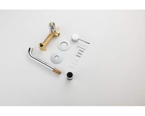 AQ1313CR ЕВРОПА смеситель для раковины настенный 2 отв. (внешняя и скрытая часть) AQ1313CR