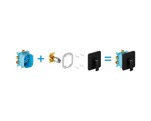 Смеситель настенный без переключателя FL 066.20 для R-box черный X070180