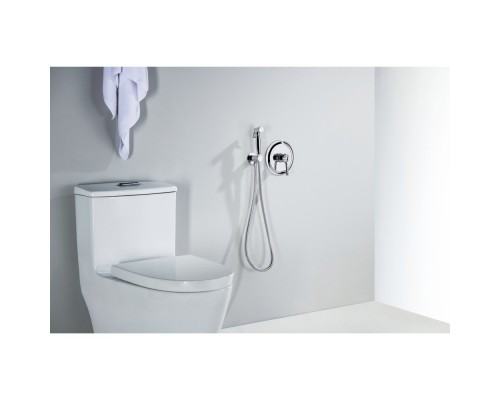 AQ1519CR КЛАССИК набор с гигиеническим душем (смеситель + гигиеническая лейка + шланг + шланговое подсоединение с держателем) AQ1519CR