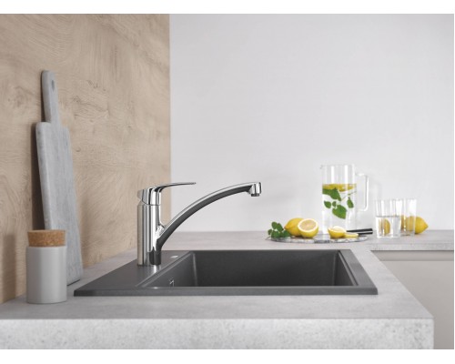 33281003 Eurosmart Смеситель однорычажный для мойки, низкий излив, хром 33281003