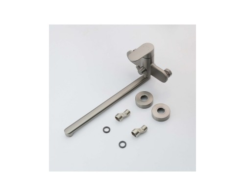 AQ1842BGM НИКА смеситель для ванны с длинным изливом, оружейная сталь AQ1842BGM