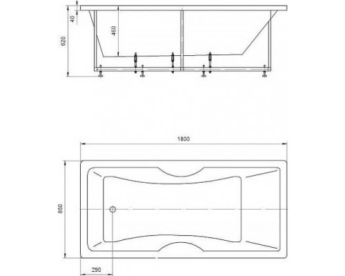 Феникс-180 пустая с фр.экр. (слив слева) FEN180-0000069