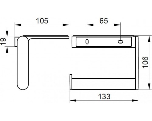 14973010000 PLAN Держатель для туалетной бумаги с полочкой с серой противоскользящей вкладкой, хром 14973010000