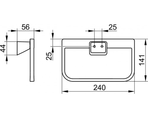14621010000 AVENO Кольцо для полотенца с клеевым комплектом, хром 14621010000