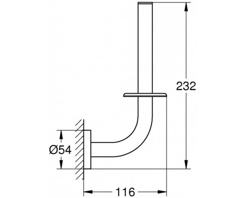 40385001 Essentials Держатель для запасного рулона туалетной бумаги, хром 40385001