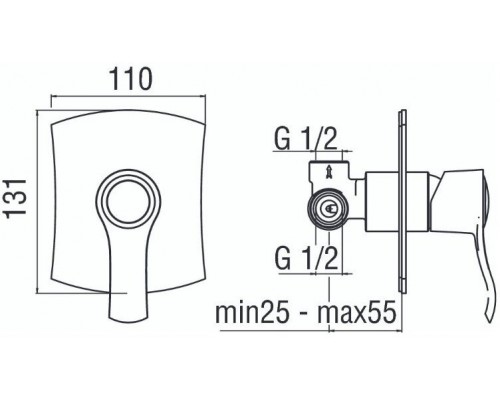 SI98108BR SOFI смеситель для душа (внешняя и скрытая часть) SI98108BR