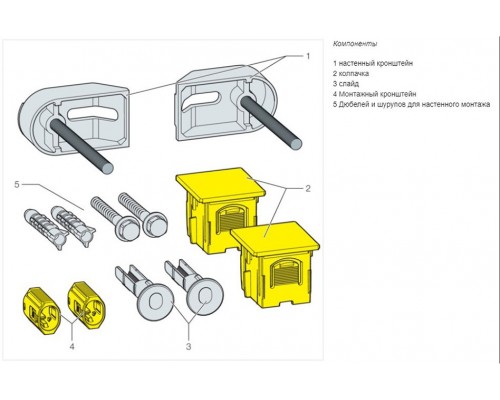 776619 Prevista Dry Комплект креплений универсальный, модель 8570.36 776619
