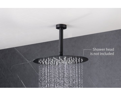 AQ2171MB держатель верхнего душа потолочный 150 мм, матовый черный AQ2171MB