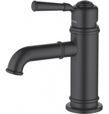 AQ1510MB КЛАССИК смеситель для раковины 72, без донного клапана, матовый черный AQ1510MB