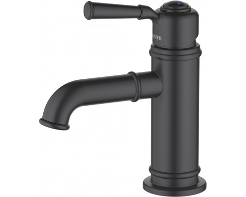AQ1510MB КЛАССИК смеситель для раковины 72, без донного клапана, матовый черный AQ1510MB