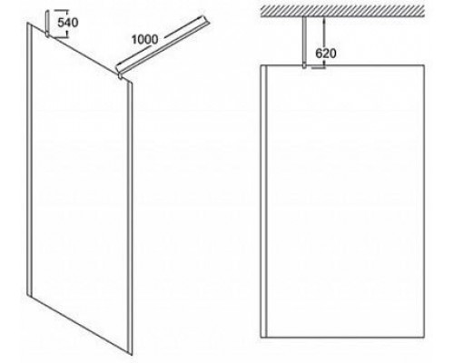 CONTRA E22W90-GA фиксированное душевое ограждение 90см E22W90-GA