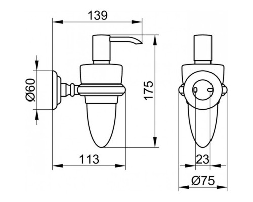 02152019000 ASTOR Дозатор жидкого мыла, хром (Снят с производства!) 02152019000