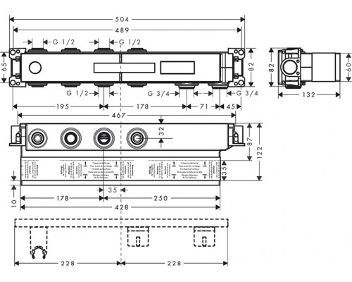 15380000S Set HG RainSelect термостатический смеситель для душа встройка 2 режима (15380000+15310180) 15380000S