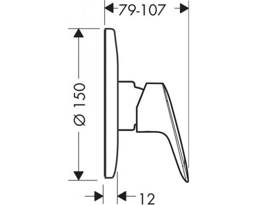 71666000 HG Logis смеситель для душа (внешняя и скрытая часть) 71666000