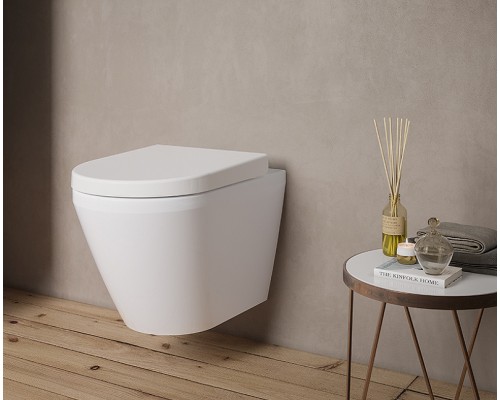 7041B003-0075 Подвесной унитаз Integra Round 54 см, безободковый (НУЖНА КРЫШКА 801-003-019, 110-003-019) 7041B003-0075