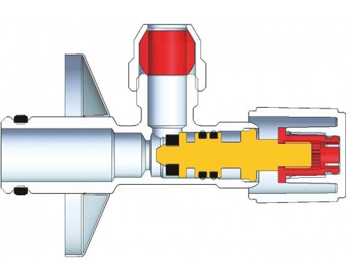 22039000 Вентиль угловой 1/2″-3/8″ для подключения смесителей, хром 22039000