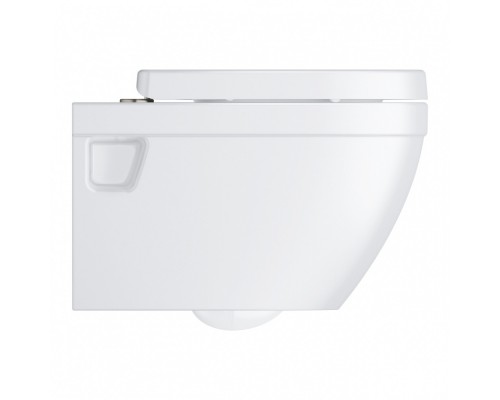 39538000 Euro Ceramic Унитаз подвесной безободковый, каскадный смыв, вид крепеж, альпин-белый 39538000