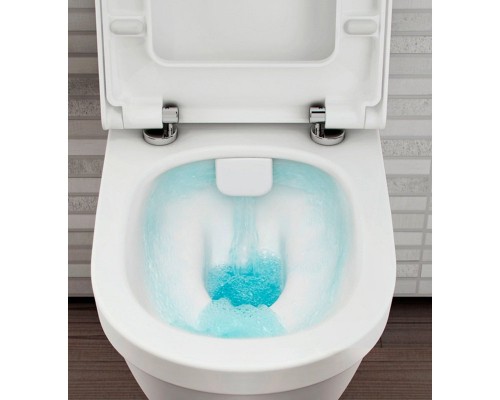 9824B003-7207 Комплект: безободковый унитаз Zentrum + сиденье микролифт, (арматура Siamp (Франция). 9824B003-7207