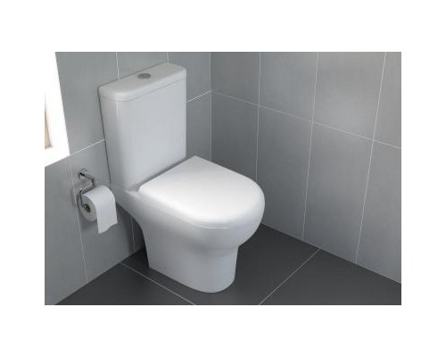 9824B003-7207 Комплект: безободковый унитаз Zentrum + сиденье микролифт, (арматура Siamp (Франция). 9824B003-7207