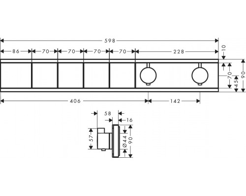 15382670S Set HG RainSelect термостатический смеситель для душа (15382670+15312180), матовый черный 15382670S