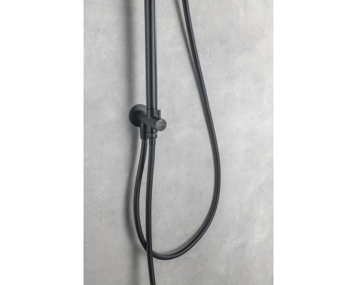 AQ2046MB ВЕГА душевая система 3jet 250мм Reno, матовый черный AQ2046MB