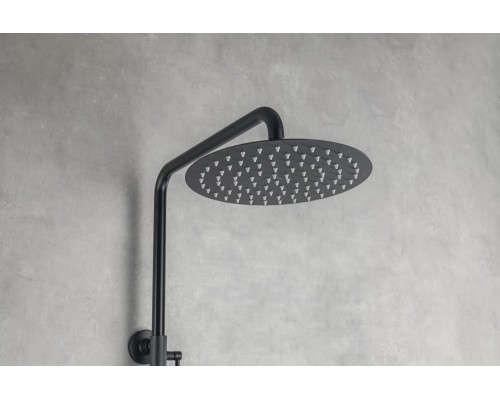 AQ2046MB ВЕГА душевая система 3jet 250мм Reno, матовый черный AQ2046MB