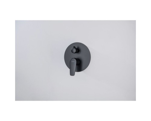 AQ1147MB БЕТТА смеситель для ванны, 3 режима (внешняя и скрытая часть), матовый черный AQ1147MB