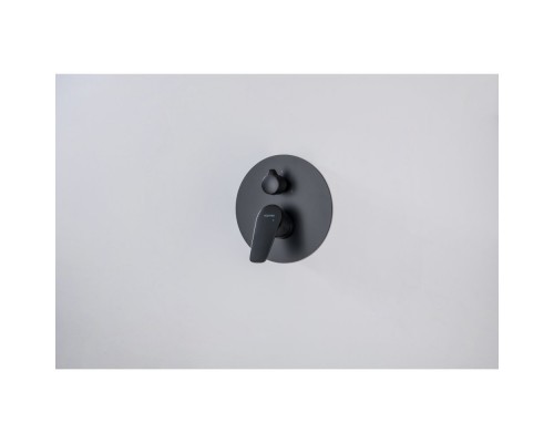 AQ1147MB БЕТТА смеситель для ванны, 3 режима (внешняя и скрытая часть), матовый черный AQ1147MB