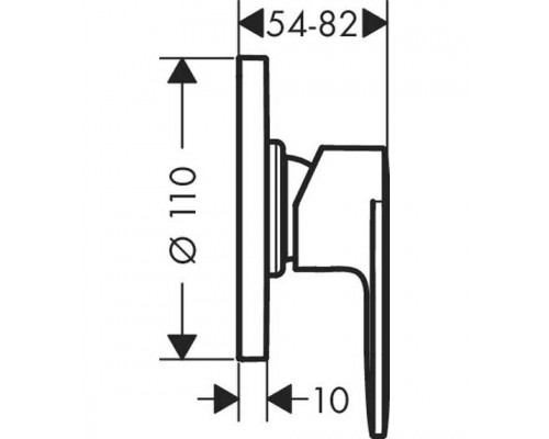 71649670S Set HG Vernis Blend смеситель для душа встройка (71649670+13620180), матовый черный 71649670S