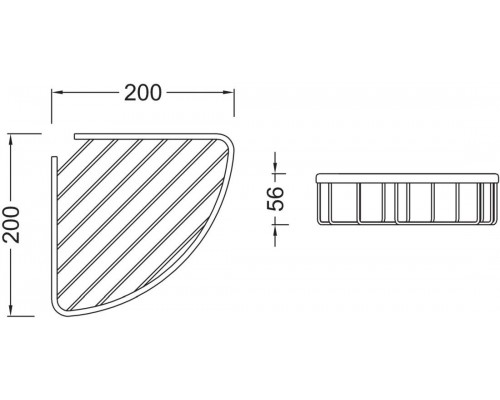 AQ4906CR угловая полка AQ4906CR