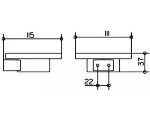 14955019000 PLAN Полочка для мыла с хрустальной мыльницей, хром 14955019000