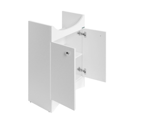 АТТИКА-50 Тумба напольная 490х820х330 (2 створки), бел. (подходит умывальник мебельный Аттика 50) ATKSACW50013F1