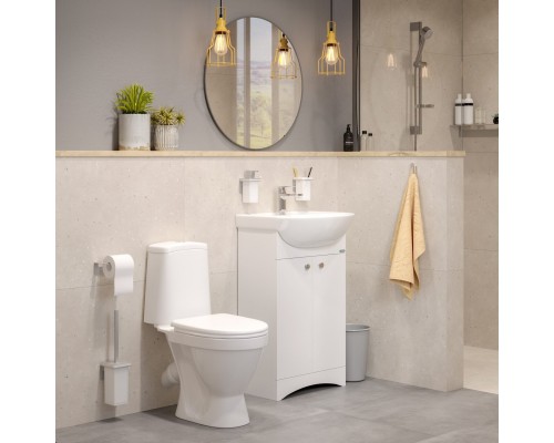 АТТИКА-50 Тумба напольная 490х820х330 (2 створки), бел. (подходит умывальник мебельный Аттика 50) ATKSACW50013F1