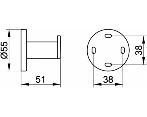 14914370000 PLAN Крючок для полотенца, черный матовый 14914370000