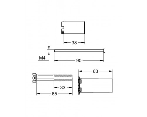 14048000 Rapido SmartBox Универсальный набор удлинителей для смесителей с 2-мя рукоятками, 25 мм 14048000