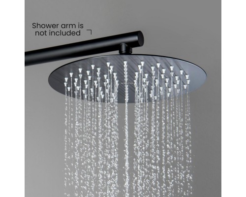 AQ2073MB круглый верхний душ 2502 мм, матовый черный AQ2073MB