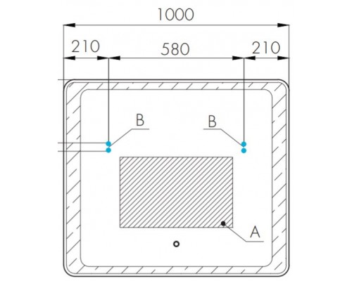 1A252802SU010 Зеркало Соул 1000x700 1A252802SU010